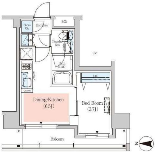 アーバネックス深川住吉2　605号室　間取り