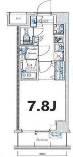 エストゥルース両国2　402号室　間取り
