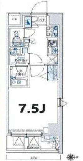 エストゥルース両国2　501号室　間取り