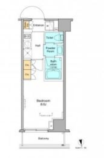 プラウドフラット浅草　702号室　間取り