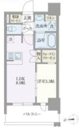 ライトテラス浅草　603号室　間取り