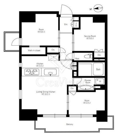 シティハウス浅草橋ステーションコート　601号室　間取り