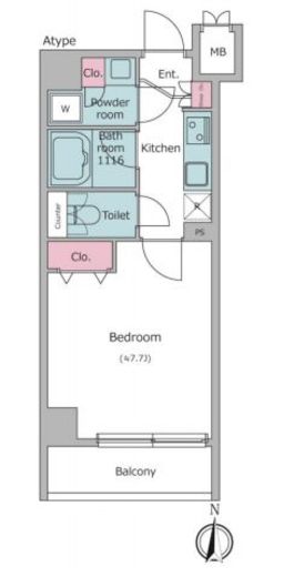 ライトテラス押上　406号室　間取り