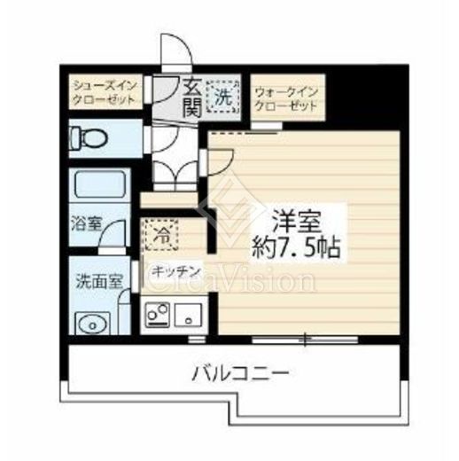 ジェノヴィア水天宮前スカイガーデン　505号室　間取り
