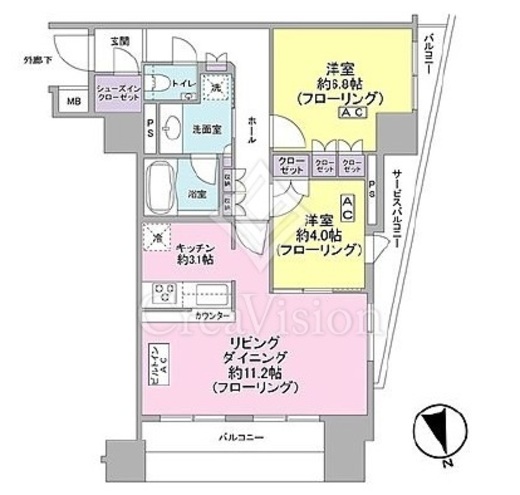 クオリア千代田御茶ノ水　1309号室　間取り