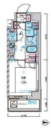 ジェノヴィア両国5スカイガーデン　202号室　間取り