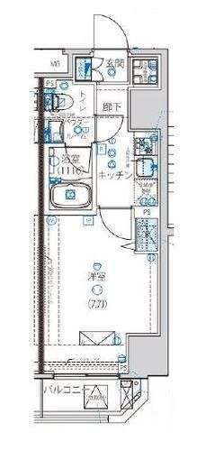 ルクレ墨田緑Ⅲ　202号室　間取り