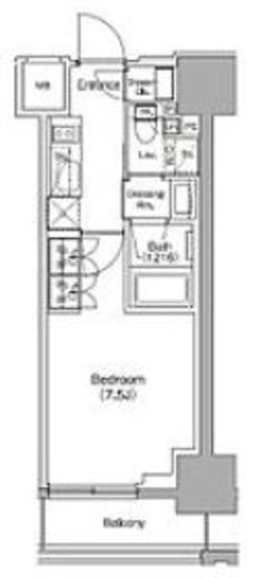 ザ・パークハビオ新御徒町　904号室　間取り