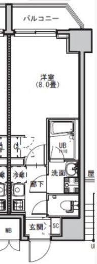 S-RESIDENCE両国avenue (エスレジデンス両国アベニュー)　203号室　間取り