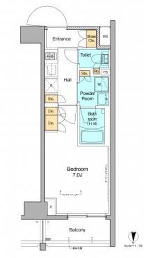 プラウドフラット菊川　109号室　間取り