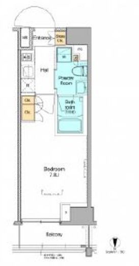 プラウドフラット菊川　511号室　間取り