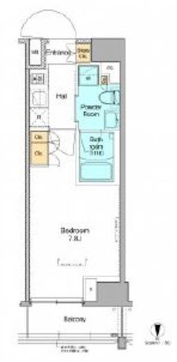 プラウドフラット菊川　611号室　間取り