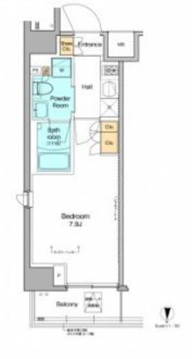 プラウドフラット菊川　707号室　間取り