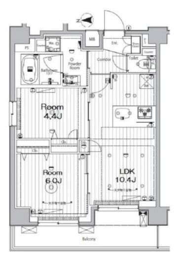 メイクス錦糸町　702号室　間取り