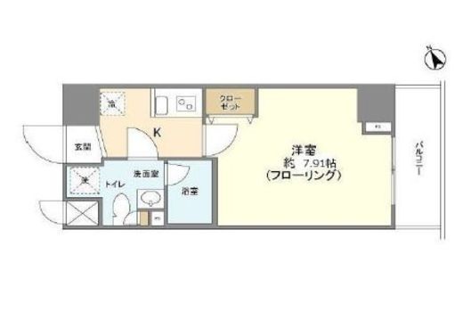 メインテラス上野　401号室　間取り
