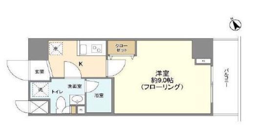 メインテラス上野　703号室　間取り