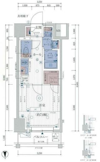 エステムコート亀戸東京イースト　1505号室　間取り