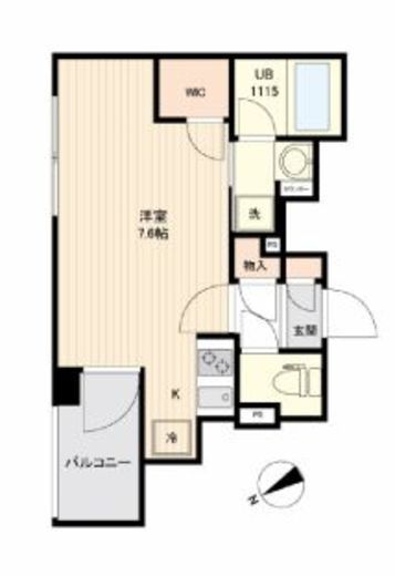 ライブカーサ門前仲町　403号室　間取り