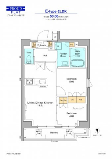 プラウドフラット森下4　1001号室　間取り