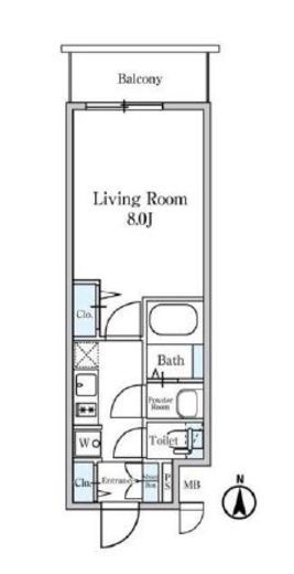 ディームス東陽町2　605号室　間取り