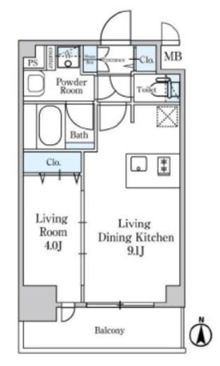 ディームス東陽町2　710号室　間取り