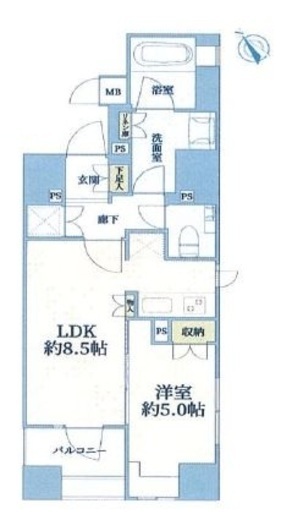 プレミスト千代田御茶ノ水　602号室　間取り