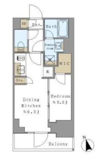 プライマル元浅草　602号室　間取り