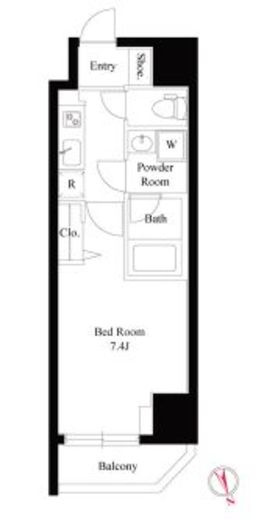 グランパセオ浅草橋　606号室　間取り