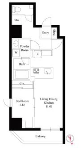 グランパセオ浅草橋　705号室　間取り