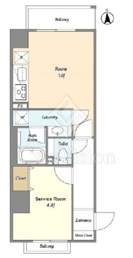 Ａｎｅｌａ　Ｃｏｕｒｔ　301号室　間取り