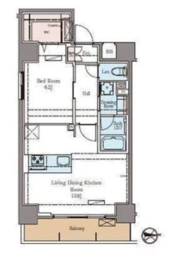 ラグゼナ秋葉原　1001号室　間取り