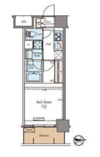 ラグゼナ秋葉原　604号室　間取り