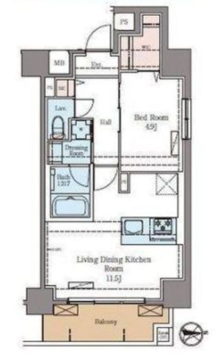 ラグゼナ秋葉原　705号室　間取り