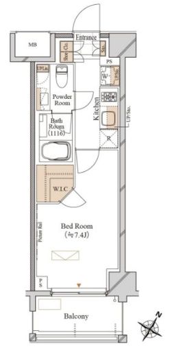 ブランシエスタ森下　706号室　間取り
