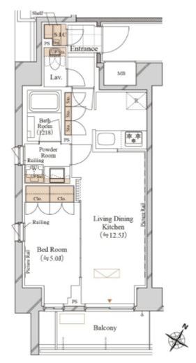 ブランシエスタ森下　710号室　間取り