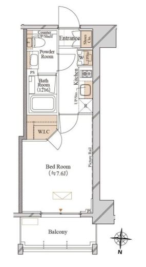 ブランシエスタ両国　1203号室　間取り
