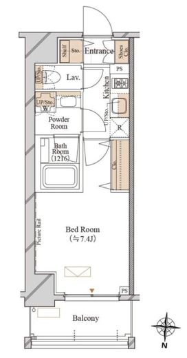 ブランシエスタ両国　1304号室　間取り