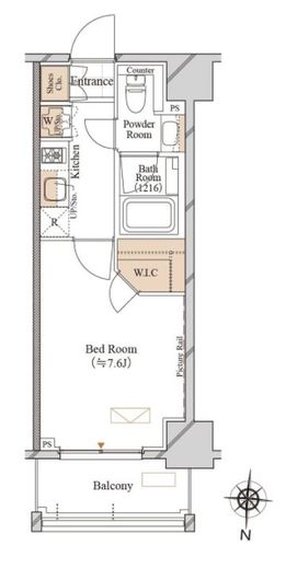 ブランシエスタ両国　607号室　間取り