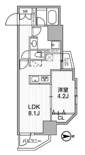 LUNIQ新御徒町1　206号室　間取り
