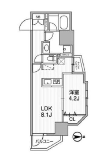 LUNIQ新御徒町1　306号室　間取り