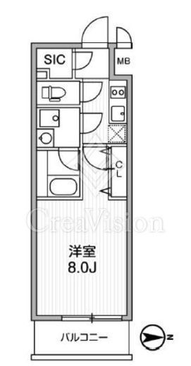 LUNIQ新御徒町1　502号室　間取り