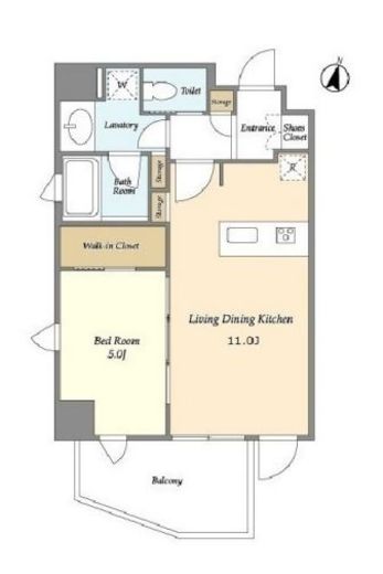 グランカーサ上野池之端　201号室　間取り