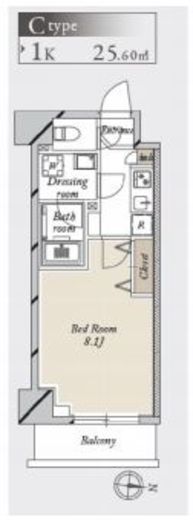 グランカーサ住吉　101号室　間取り