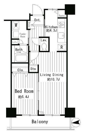 イーストコア曳舟一番館　1509号室　間取り