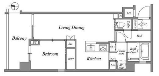 MFPRコート菊川　401号室　間取り