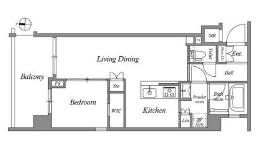 MFPRコート菊川　407号室　間取り