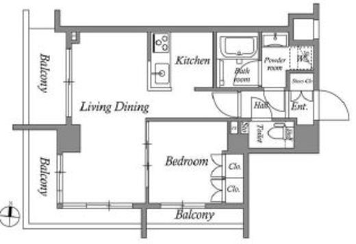 MFPRコート菊川　606号室　間取り