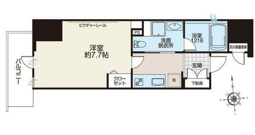 ライオンズフォーシア秋葉原イースト　1101号室　間取り