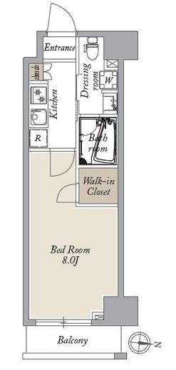 アジールコート両国北斎通　407号室　間取り