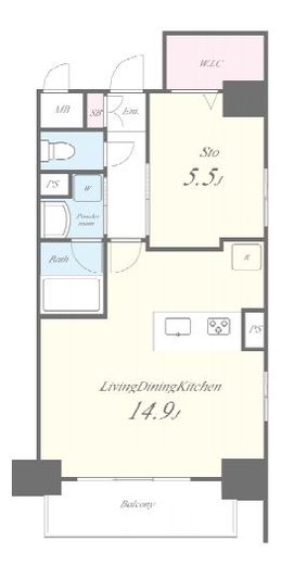 ウィスタリア柳橋　501号室　間取り